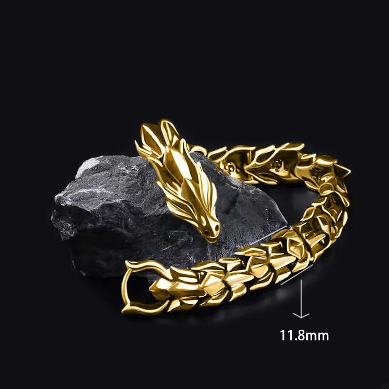 3-Color 20CM Men’s Viking Dragon Bracelet - Image 4