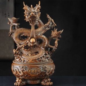 Gathering Wealth Dragon – Inviting Wealth Office Desktop Decoration & Opening Sculpture