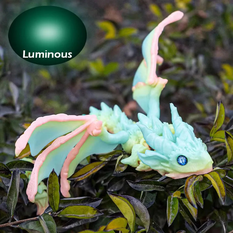 3D Printed Flying Dragon – Full Body Movable Joint Fidget Toy & Desktop Ornament - Image 8