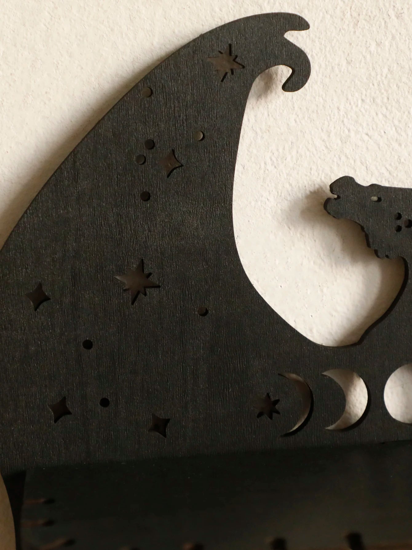 Dragon Shape Floating Wall Shelf – Wooden Decorative Rack with Country Rustic & Witchy Aesthetic - Image 4