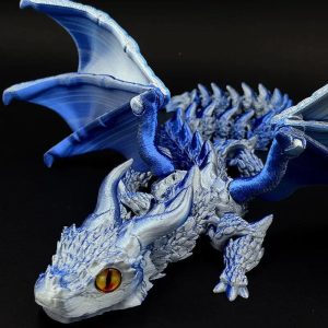 3D Rotatable Articulated Dragon – Realistic Dragon Statue for Kids & Landscaping Decoration