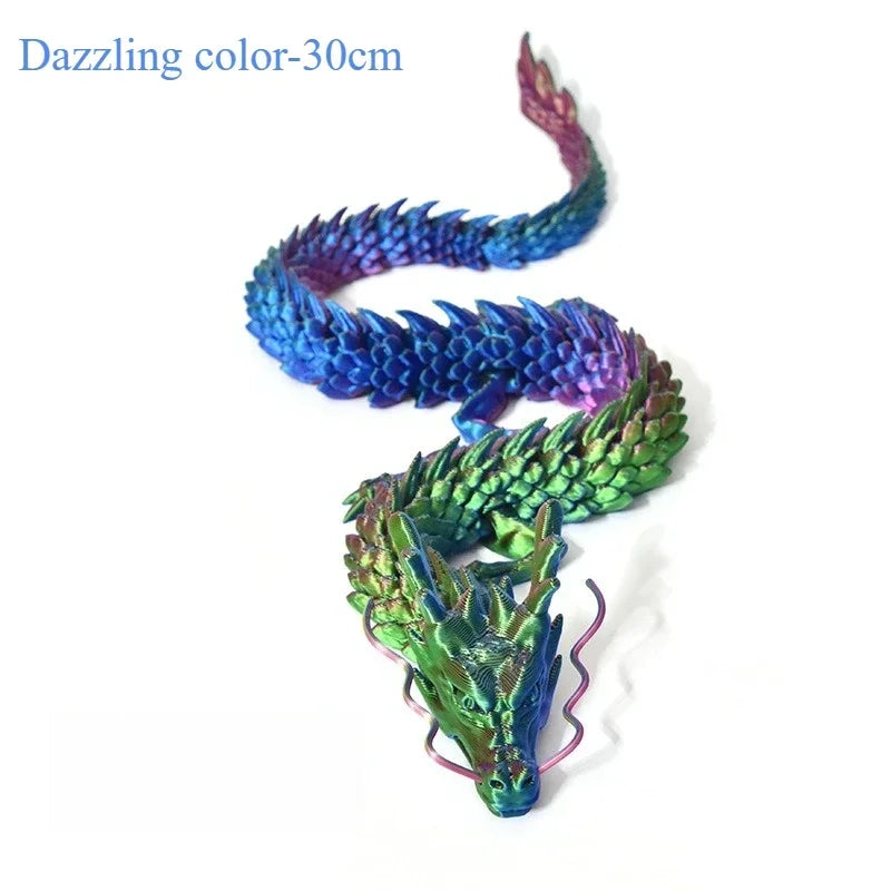 1PC Exquisite 3D Printed Chinese Dragon Ornament – Flexible Joints for Customizable Poses | Unique Anime-Inspired Collectible - Image 12