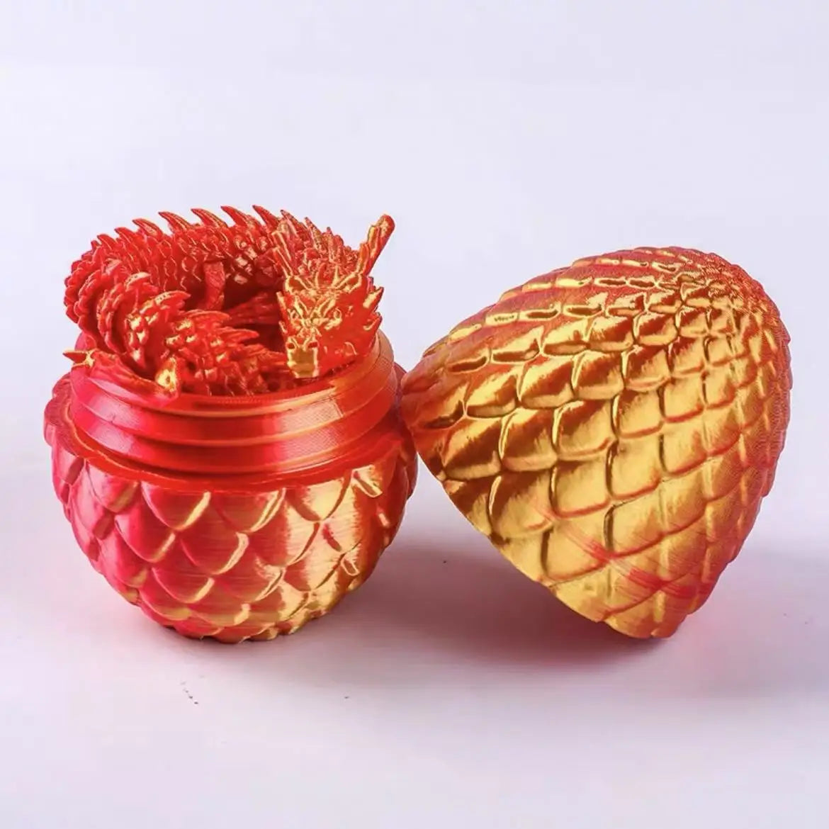 1/2PCS 3D Printed Dragon Egg with Full Articulated Dragon – Movable Desktop Ornament & Kid Toy - Image 8