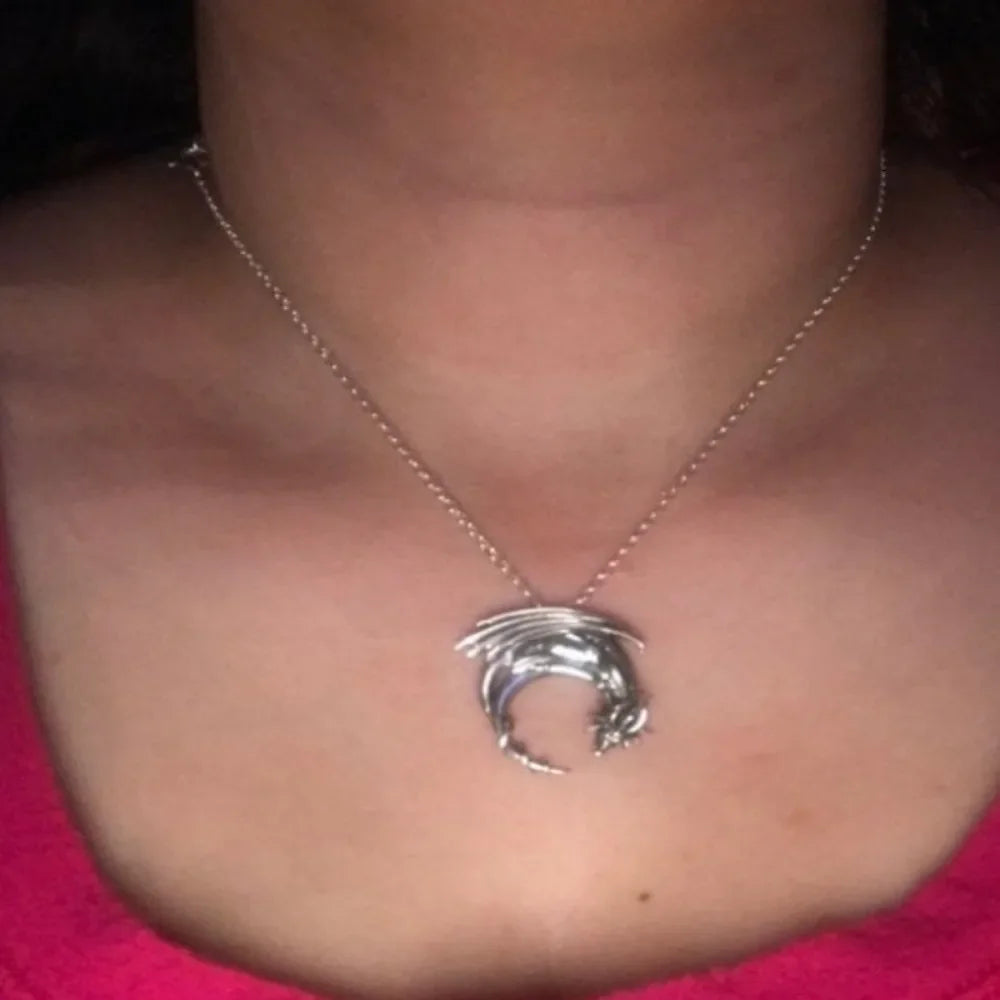 Classic Western Sleeping Dragon Necklace - Image 3