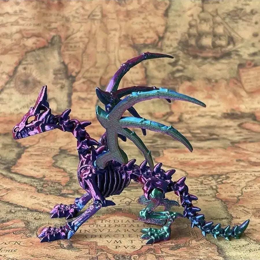 1Pc 3D Printed Dragon Skeleton with Movable Joints – Unique Indoor/Outdoor Decor & Animal Model Figurine - Image 6
