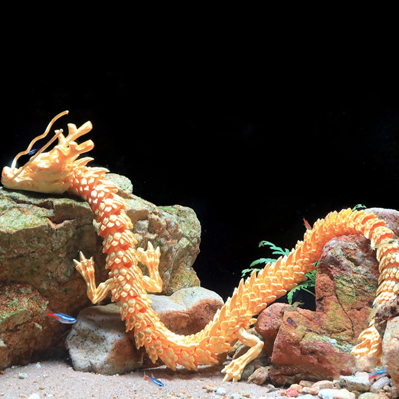 150cm Huge 3D Printed Jointed Loong Dragon Ornament – Creative Decor for Plants, Rockery & Fish Tank Landscaping - Image 4
